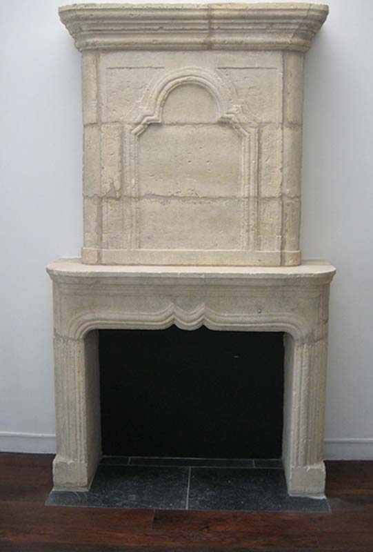 New Limestone Fireplace